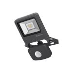 Ledvance LED-Scheinwerfer Endura Schwarz 10W 800lm 100D - 830 Warmweiß | IP44 - Bewegungs- und Lichtsensor - Symmetrisch