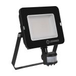 Ledvance LED-Scheinwerfer Kompakt Schwarz 50W 4500lm 100D - 830 Warmweiß | IP65 - Symmetrisch - Bewegungs- und Lichtsensor