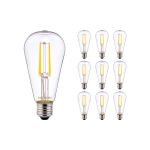Mehrfachpackung 10x Noxion Lucent LED E27 Birne Fadenlampe Klar 4W 470lm - 827 Extra Warmweiß | Ersatz für 40W