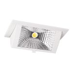 LED Downlight Wallwasher Wally Mittel Weiß 27W 3850lm 78x100D - 840 Kaltweiß - 238x145mm