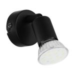 Eglo Wandleuchte Buzz-LED Stahl Schwarz 2.8W 250lm - 830 Warmweiß | IP20 - Inkl. 1x GU10