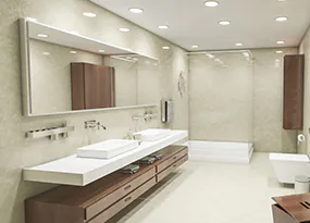 Leuchten im Badezimmer